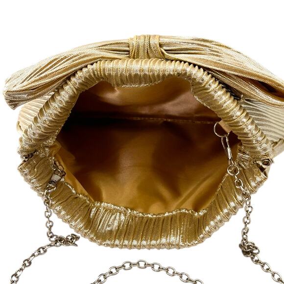 Womens Formal Handbag Clutch Crossbody Silver Gold Prom Holidays Wedding - Picture 5 of 6